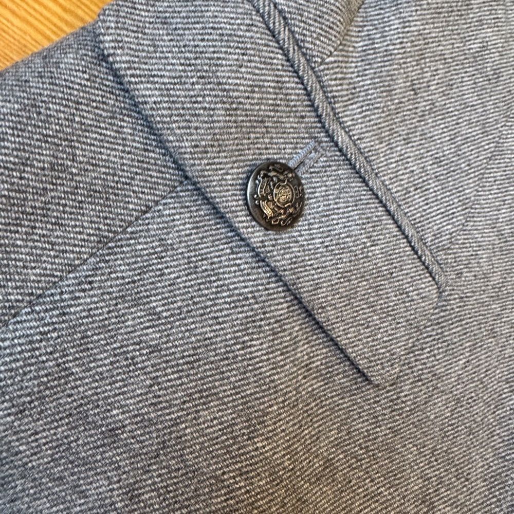 Banana Republic Military Inspired Gray Women's Tailored Wool Blend Blazer - Picture 7 of 11